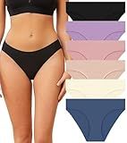 Seamless Underwear for Women Soft No Show Panties Sexy High Cut Invisible Hipster Silky Cheeky Ladies Bikini 6 Pack