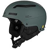 Sweet Protection Trooper 2Vi MIPS Snowboarding and Ski Helmet - Advanced Protective Gear for Freeriding with Adjustable Ventilation, Matte Sea Metallic, Small/Medium