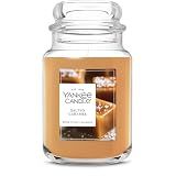 Yankee Candle Salted Caramel Scented Candle, 22oz Large Jar, Up to 150 Hour Burn Time, Giftable, Holidays