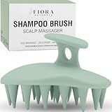 Fiora Naturals Scalp Massager Shampoo Brush - Silicon Scrubber & Exfoliator for Dandruff Removal and Hair Growth, Brush for Wet & Dry Hair, for Men, Women, Kids - BPA Free