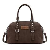 Wrangler Suede Bag Top Handle Purse Hobo Shoulder Satchel Handbags Suede Doctor Crossbody Barrel Handbags for Women WG48-51102CF
