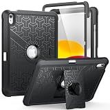 MoKo Shockproof Case for iPad (A16) 11th/10th Generation 2025/2022, Black