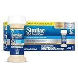 Similac 360 Total Care Infant Formula, Has 5 HMO Prebiotics, Our Closest Prebiotic Blend to Breast Milk, Non-GMO,‡ Baby Formula, Ready to Feed, 2-fl-oz Bottle, Pack of 12