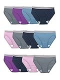 Fruit of the Loom Women's Tag Free Cotton Bikini Panties, 12 Pack - Assorted Heathers, 6