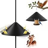 19 Inch Metal Squirrel Baffle for Bird Feeder Pole, Squirrel Proof Bird Feeders for Outdoors Hanging Cover for Rain Guard, Rust Proof Chew Proof Heavy, 1 Pack