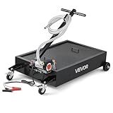 VEVOR Low Profile Oil Drain Pan, 15 Gallon Capacity, Rolling Oil Drain Pan with Electric Pump & 7.2 ft Hose, Leak-Proof & Corrosion-Resistant, Fit for Cars, SUVs, Trucks, Motorcycles, ATVs, Metal