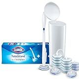 CLOROX ToiletWand Toilet Bowl Cleaner- Toilet Brush, Storage Caddy and 16 Disinfecting Refill Heads