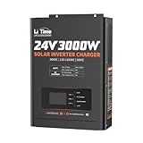 LiTime 24V 3000W All-in-One Solar Inverter Charger | 60A MPPT Solar Controller | Pure Sine Wave Output | Uninterrupted Power Supply | RS485 Communication | Home Energy Storage, Off-Grid Solar System