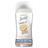 Secret Aluminum Free Deodorant for Women, 48hr Odor Protection with Pro-Hyaluronic Acid, PH Balancing Minerals, Holiday Dry Solid, Spoonful of Sugar with Glazed Crème & Vanilla Custard Scent, 2.4 oz