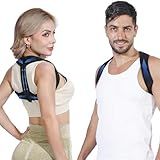 Posturace Posture Corrector for Women & Men - Adjustable Upper Back Brace Straightener Suitable for Lumbar, Shoulder, Neck, Scoliosis, Providing Comfortable Elastic Support and Pain Relief