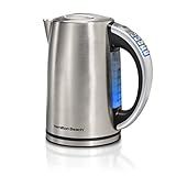 Hamilton Beach 1.7 Liter Temperature Control Electric Kettle, Water Boiler & Heater, Fast Boiling 1500 Watts, BPA Free, Cordless, Auto-Shutoff and Boil-Dry Protection, Stainless Steel (41020R)