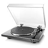 Denon DP-300F Fully Automatic Analog Turntable with Built-in Phono Equalizer | Unique Tonearm Design | Hologram Vibration Analysis | Slim Design