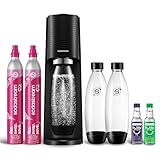 SodaStream - Terra Sparkling Water Maker | VALUE BUNDLE | CQC CO2 system | Includes 2x CO2 Cylinders, 3x 32 Fl Oz Dishwasher Safe Bottles, 2x Bubly Flavor Drops | Combine with Pepsi Flavors | Black