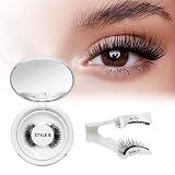 QUEWEL Magnetic Eyelashes 1 Pair Magnetic Eyelashes with Applicator(B12)