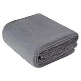 Amazon Basics Microfiber Car Drying Towel, 36"L x 25"W, Gray