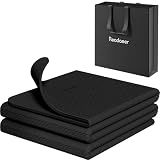Readaeer Foldable Yoga Mat for Travel Folding Yoga Mat 6mm Thick with Carrying Bag, Non-Slip TPE Exercise Pilates Mat for 72" L x 24" W x 0.24 Inch (Black)