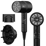 AINA Diffuser Hair Dryer Full-Featured Blow Dryer 110V/1600W(Vader Black)