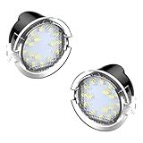 RUXIFEY Side Mirror Puddle Light LED Lamp Compatible with Ford F150 Explorer Edge Expedition Flex Fusion Taurus X, 6000K White, 2-Pieces