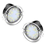 RUXIFEY Side Mirror Puddle Light LED Lamp Compatible with Ford F150 Explorer Edge Expedition Flex Fusion Taurus X, 6000K White, 2-Pieces
