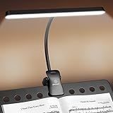 Glocusent Super Bright Eye-Caring Music Stand Light, Clip-on Piano Lamp with 3 Colors & 5 Brightness Levels, 57 LEDs, USB-C Rechargeable, Lasts up to 140 Hrs, Perfect for Piano & Sheet Music