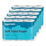 Amazon Basics 2-Ply Soft Toilet Paper, 30 Rolls (5 Packs of 6), Equivalent to 185 Regular Rolls, Packaging May Vary