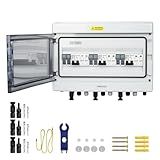 3 in 3 Out Solar Combiner Box,PV Combiner Box with 20A PV Fuse,DC 20A Circuit Breaker and Surge Protector,IP65 Solar Disconnect Switch Box for Indoor Outdoor Solar Panel System (3 in 3 Out 20A 500V)