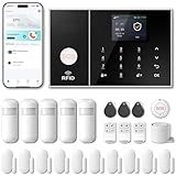 PGST WiFi Home Alarm Security System,Wireless DIY Smart Home Burglar Security Alarm System 24 Pieces Kits, Compatible with Alexa Google Home Voice Control for Villa Home Apartment