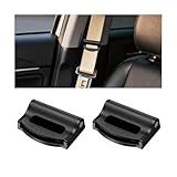 Ywdiml Car Seatbelt Adjuster, 2PCS Comfortable Vehicle Shoulder Neck Strap Locking Clips for Adults Kids, Adjustable Automotive Seat Belts Positioner, Universal for SUV Sedan Truck (Black)