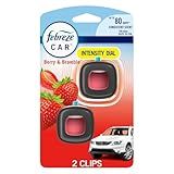 Febreze Car Air Freshener Vent Clip Berry & Bramble Scent, .06 oz. Car Vent Clip, 2 Count