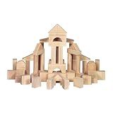 Melissa & Doug Standard Unit Solid-Wood Building Blocks with Wooden Storage Tray, 60-Piece Hardwood Sorting & Stacking Toys for Building & Balancing, Preschool Learning Toys for Kids Ages 3+