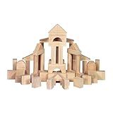 Melissa & Doug Standard Unit Solid-Wood Building Blocks with Wooden Storage Tray, 60-Piece Hardwood Sorting & Stacking Toys for Building & Balancing, Preschool Learning Toys for Kids Ages 3+