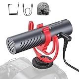 BOYA BY-MM1 AI On-Camera Shotgun Mic with AI Noise Cancellation, APP Control with EQ Presets & Gain, Supercardioid Pickup, 30Hrs Battery, Dual 3.5mm/USB-C, Microphone for Camera, DSLR, iPhone, Android