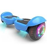 SUNDERWELL Electric Hoverboards with Bluetooth Speaker and LED Lights, Self Balancing Scooter with 6.5" all Terrain Capable Tire, Top Speed of 10MPH, Kid's Surprise Gift(Blue)