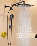 Veken 11.8" High Pressure Shower Head with Handheld, Metal Core Fittings