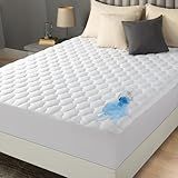 Utopia Bedding Queen Mattress Protector, Waterproof Mattress Pad, Quilted Fitted Cover Queen Size Bed Stretches up to 16 Inches Deep (White)
