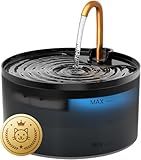 Cat Water Fountain, 71oz/2.1L Cat Fountain for Drinking with Copper Faucet, MISFANS-Designed Pump & Filter, Plastic Automatic Pet Water Fountain Bowl & Dispenser with 3-Pack Replaceable Filters