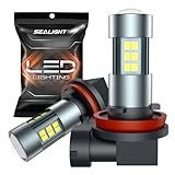 SEALIGHT H11 H8 H16 LED Fog Light Bulbs or DRL, Real 360° illumination Fog Bulbs, 6000K 400% Brightness Upgraded, H16 Front Fog Lamp,Non-polarity, Pack of 2, Plug&Play