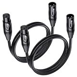 Cable Matters 2-Pack Premium XLR to XLR Cable, Microphone Cable, M-F, 3ft