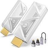 Wireless HDMI Transmitter and Receiver 328FT/100M,4K Decode 1080P Output Wireless HDMI Extender,2.4G/5G Plug&Play Portable Wireless,for Streaming Video and Audio to Monitor from Laptop/TV Box
