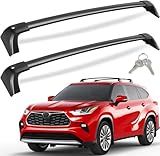 KINGGERI Lockable 260lbs Cross Bars Roof Racks Fit for Toyota Highlander 2020-2026 XLE Limited Platinum Hybrid, Heavy Duty Aluminum Metal Crossbar Luggage SUV Accessories(NOT for L/LE/LE Hybrid