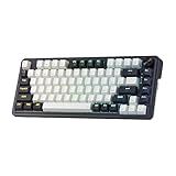 Redragon K673 PRO 75% Wireless Gasket RGB Gaming Keyboard, 3-Modes 81 Keys Compact Mechanical Keyboard Hot-Swap Socket, Dedicated Knob Control and 5-Layer Noise Dampening, Linear Red Switch