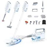 LABIGO 10-in-1 Steam Mop with Detachable Handheld Steamer, 350ml Tank, 10s Heat-Up, 248°F Steam Cleaner, 2-Level Control and Swivel Head for Floors, Carpets, Tiles, BBQ grill and Multi-Surface