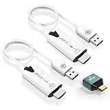 EDUP Wireless HDMI Transmitter and Receiver, 2025 Upgraded 1080P Wireless HDMI Extender 165FT Range, Plug&Play, Video Audio Projection for Desktop, PC, TV Box, PS4/5 to TV/Projector/Monitor-White