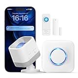 WiFi Motion Sensor, Smart Motion Detector Kit with Phone App Alerts, Includes Gateway Hub, PIR Motion Sensor, Doorbell Button, Door Sensor, DIY Burglar Alarm for Home Business Apartment (Only 2.4GHz)
