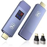 Wireless HDMI Transmitter and Receiver, Wireless HD Extender Plug & Play Portable 2.4G/5G with LED Screen HDMI Kit for Streaming Video and Audio to Monitor from Laptop/Pc/Tv Box/Projector