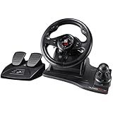 SUBSONIC Superdrive - GS550 steering wheel with pedals, paddles, shifter, vibration racing wheel for Switch 2, Switch, Xbox Serie X/S, PS4, Xbox One, PC