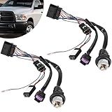 810003 Headlight Conversion Wiring Adapter Harness Assembly Kit for Ram 1500 2500 3500 2013-2018 with Factory Projector Headlights (2 Pack)