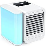 Portable Air Conditioner Cooling Fan: Evaporative Mini Air Cooler with π³ ππΌπΉπΌπΏπ - USB Personal Air Cooler Desktop Ac Unit for Room Office Home (So White)