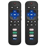 (Pack of 2) Replacement Remote Control Only for Roku TV, Compatible for TCL Roku/Hisense Roku/Onn Roku/Sharp Roku/Element Roku/Westinghouse Roku/Philips Roku Smart TVs (Not for Roku Stick and Box)