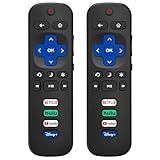 (Pack of 2) Replacement Remote Control Only for Roku TV, Compatible for TCL Roku/Hisense Roku/Onn Roku/Sharp Roku/Element Roku/Westinghouse Roku/Philips Roku Smart TVs (Not for Roku Stick and Box)